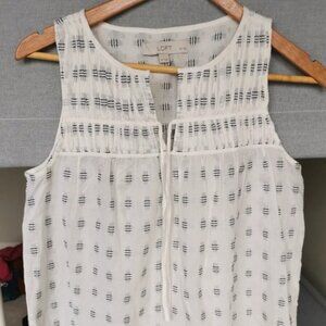 Loft open collar cotton tank